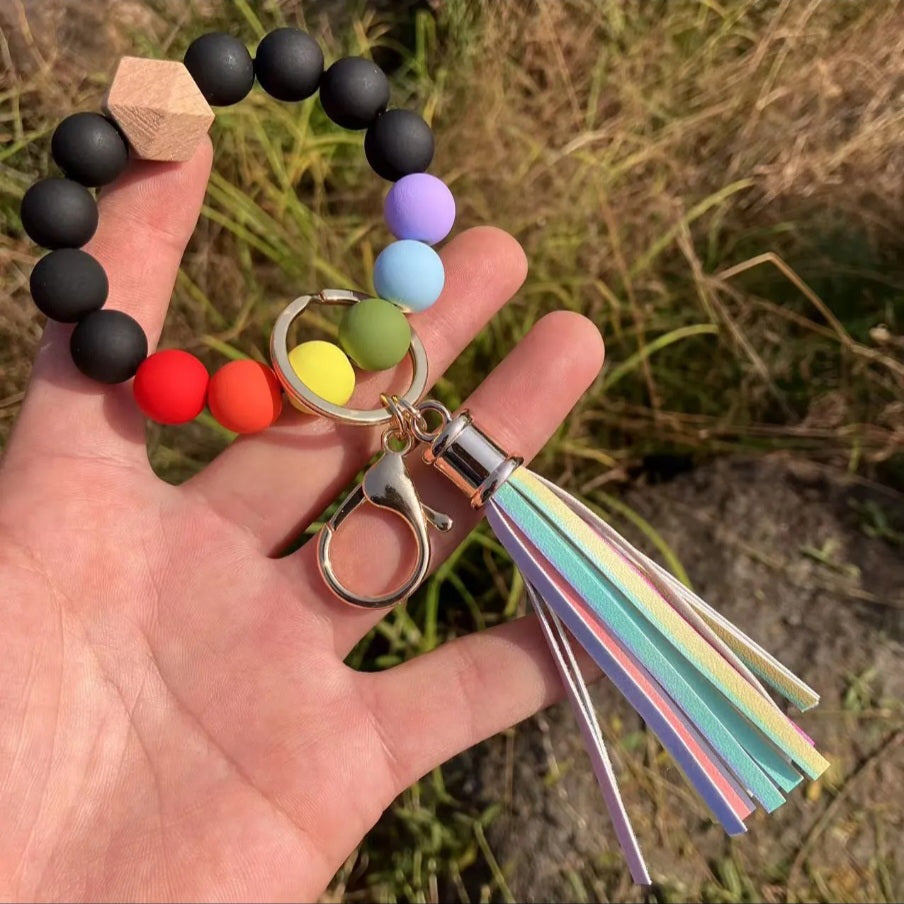 Silicone Beaded Wristlet