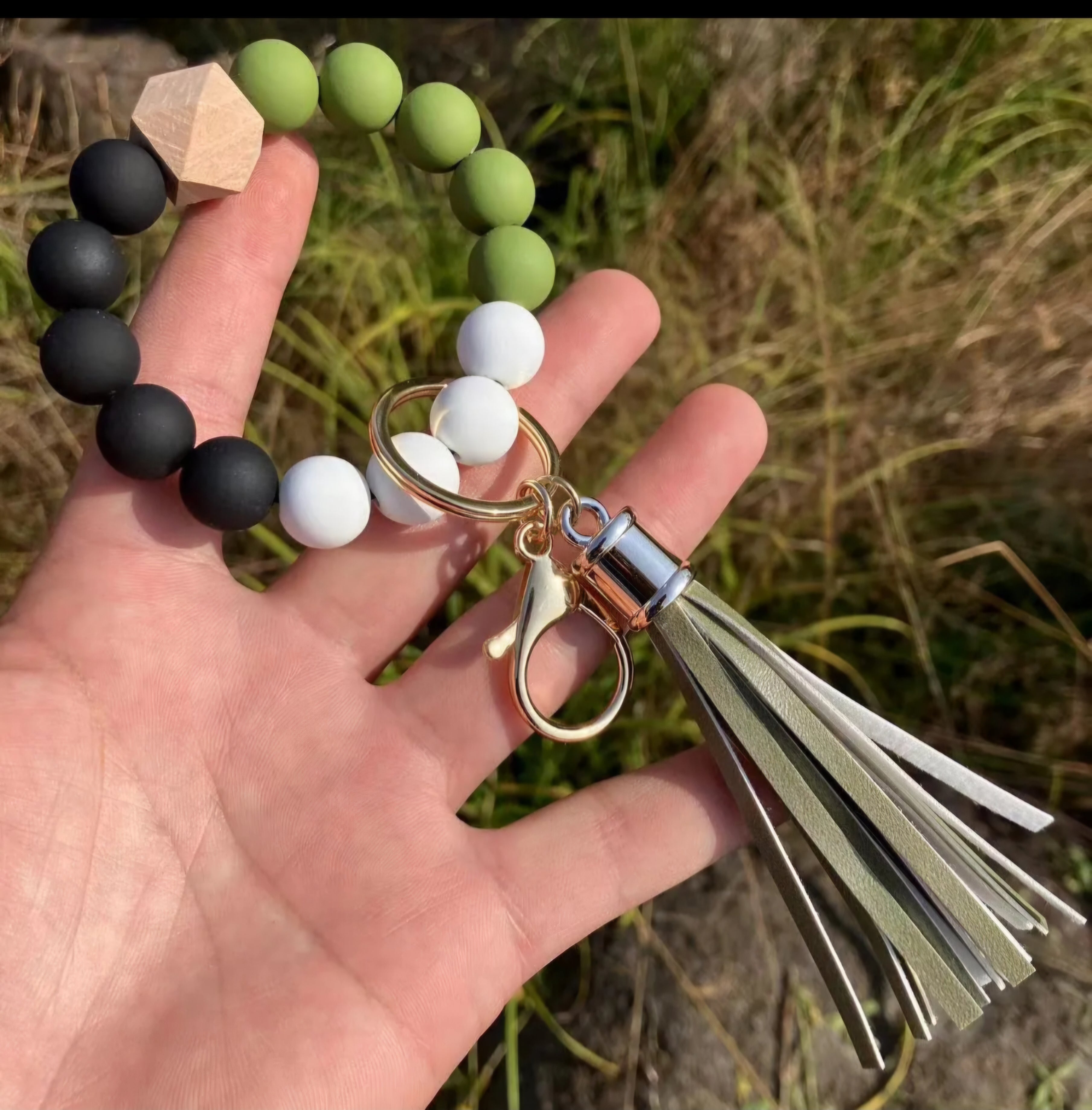 Silicone Beaded Wristlet