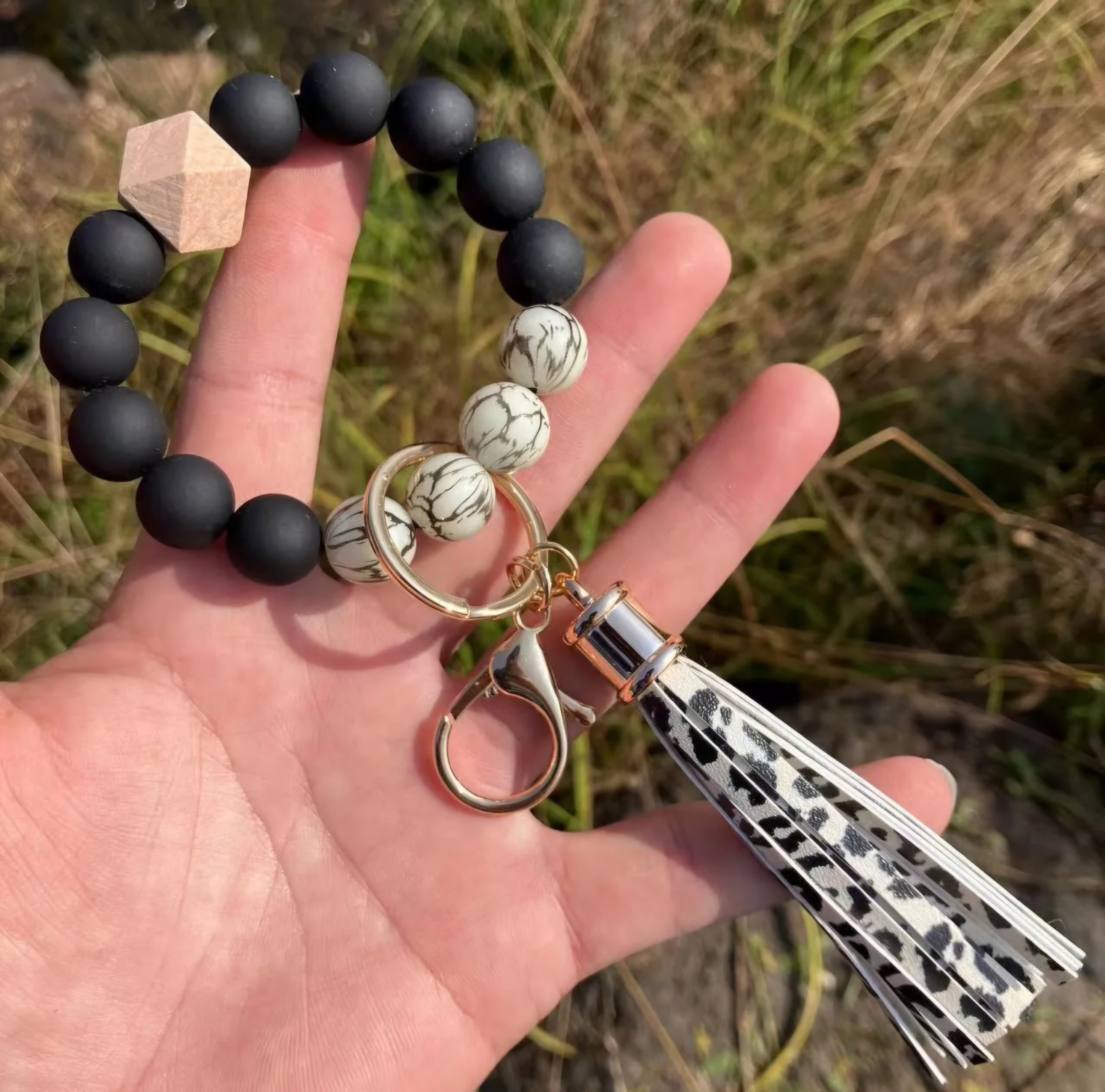 Silicone Beaded Wristlet