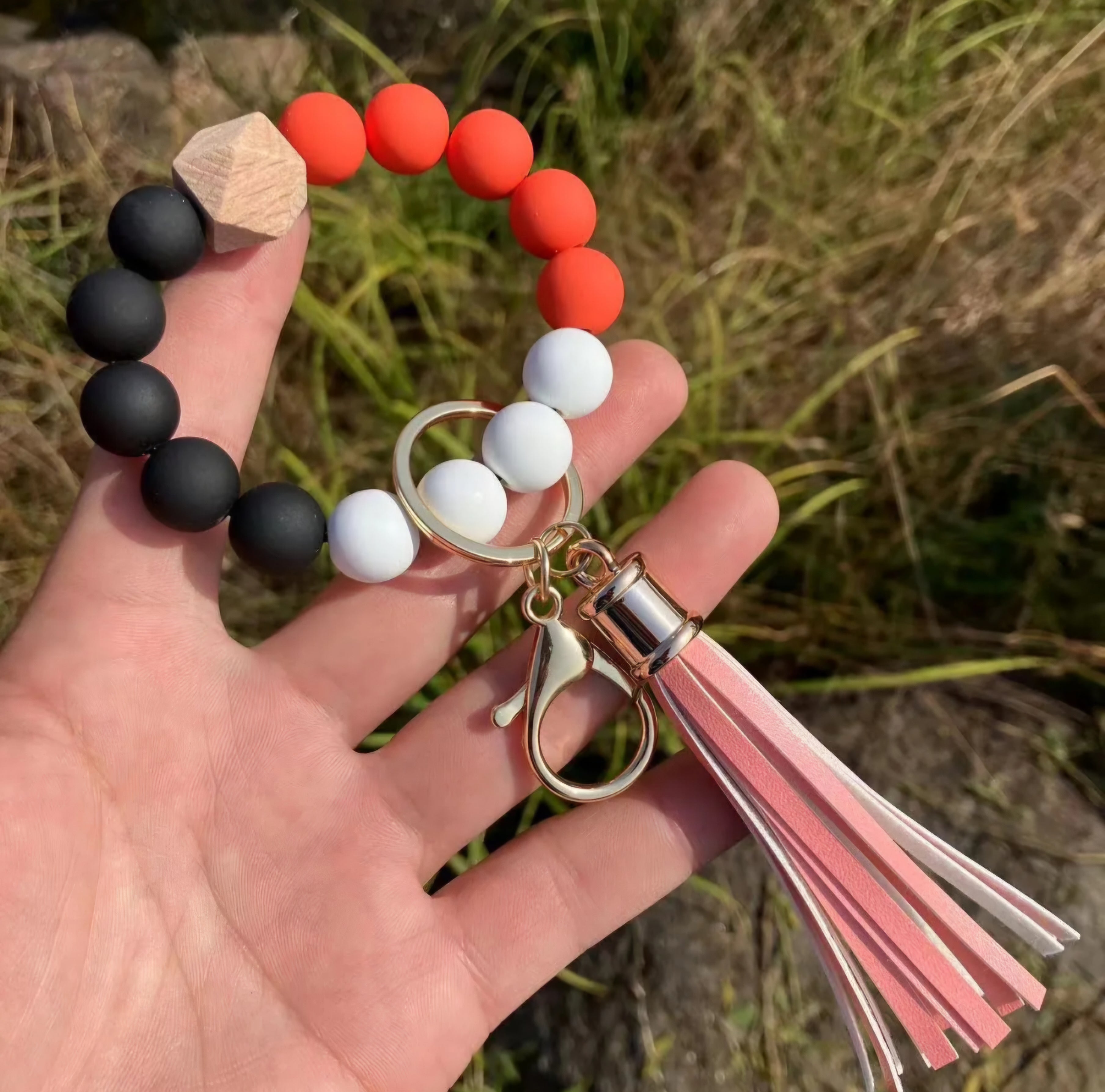Silicone Beaded Wristlet