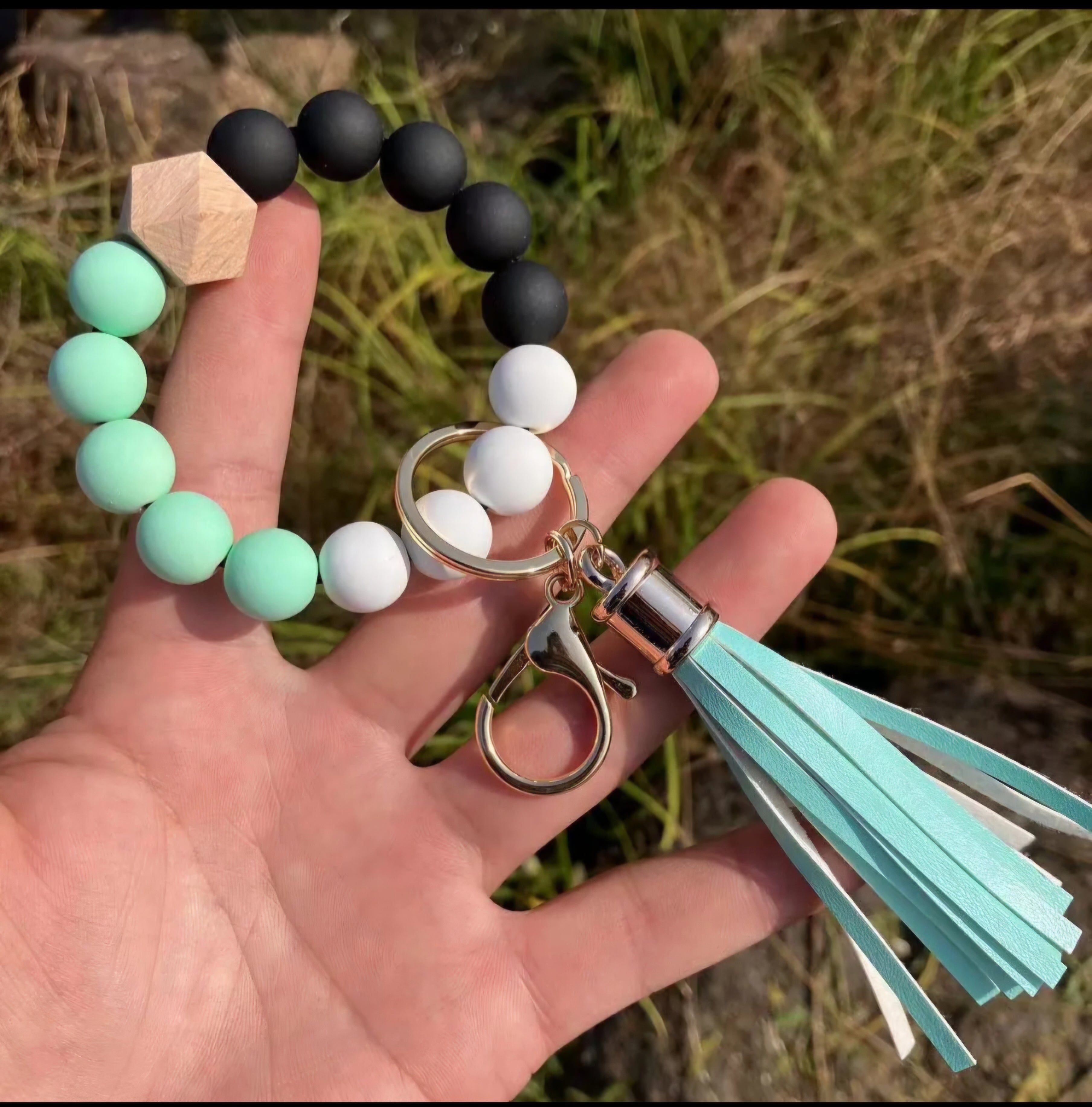 Silicone Beaded Wristlet