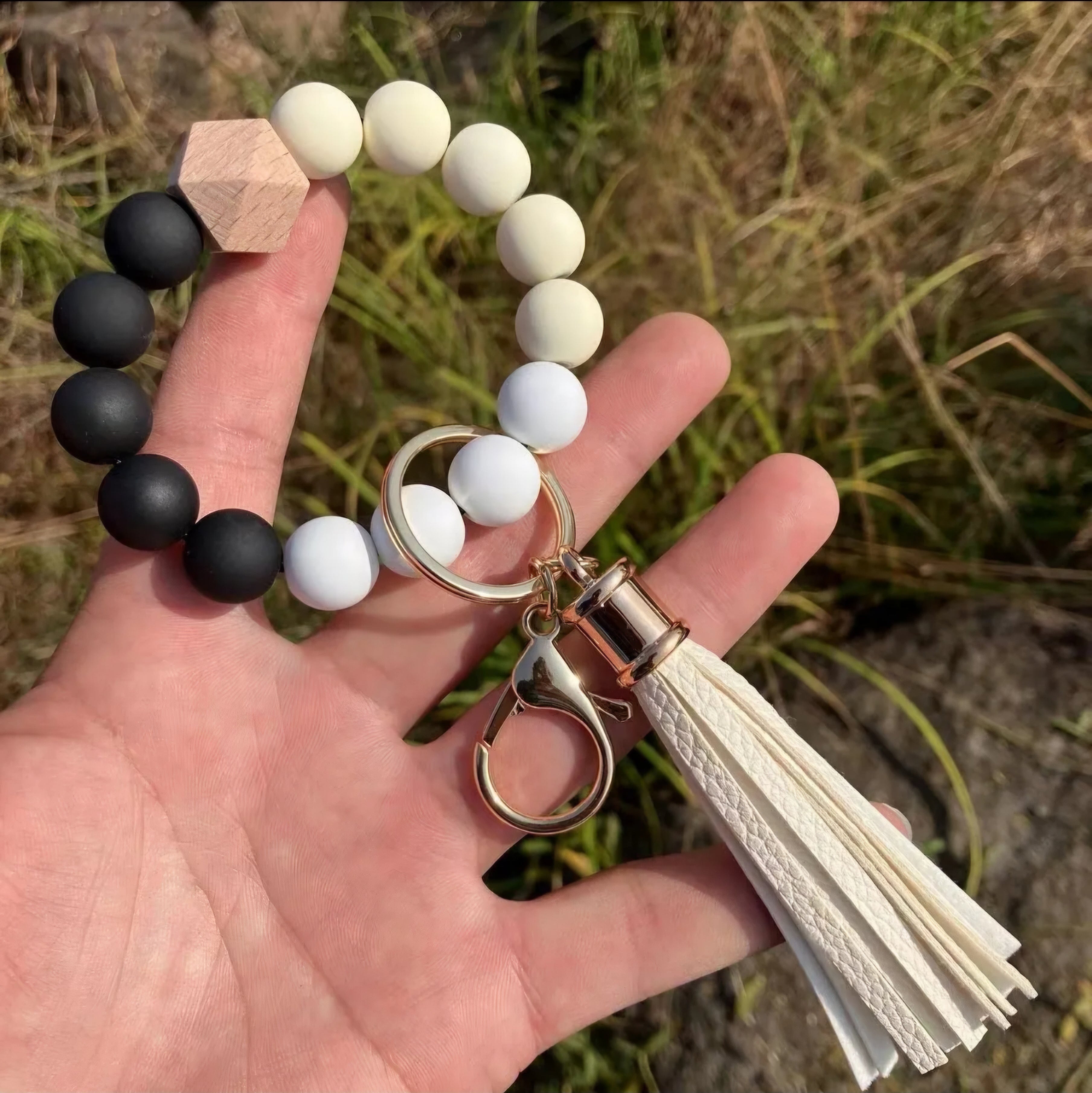 Silicone Beaded Wristlet