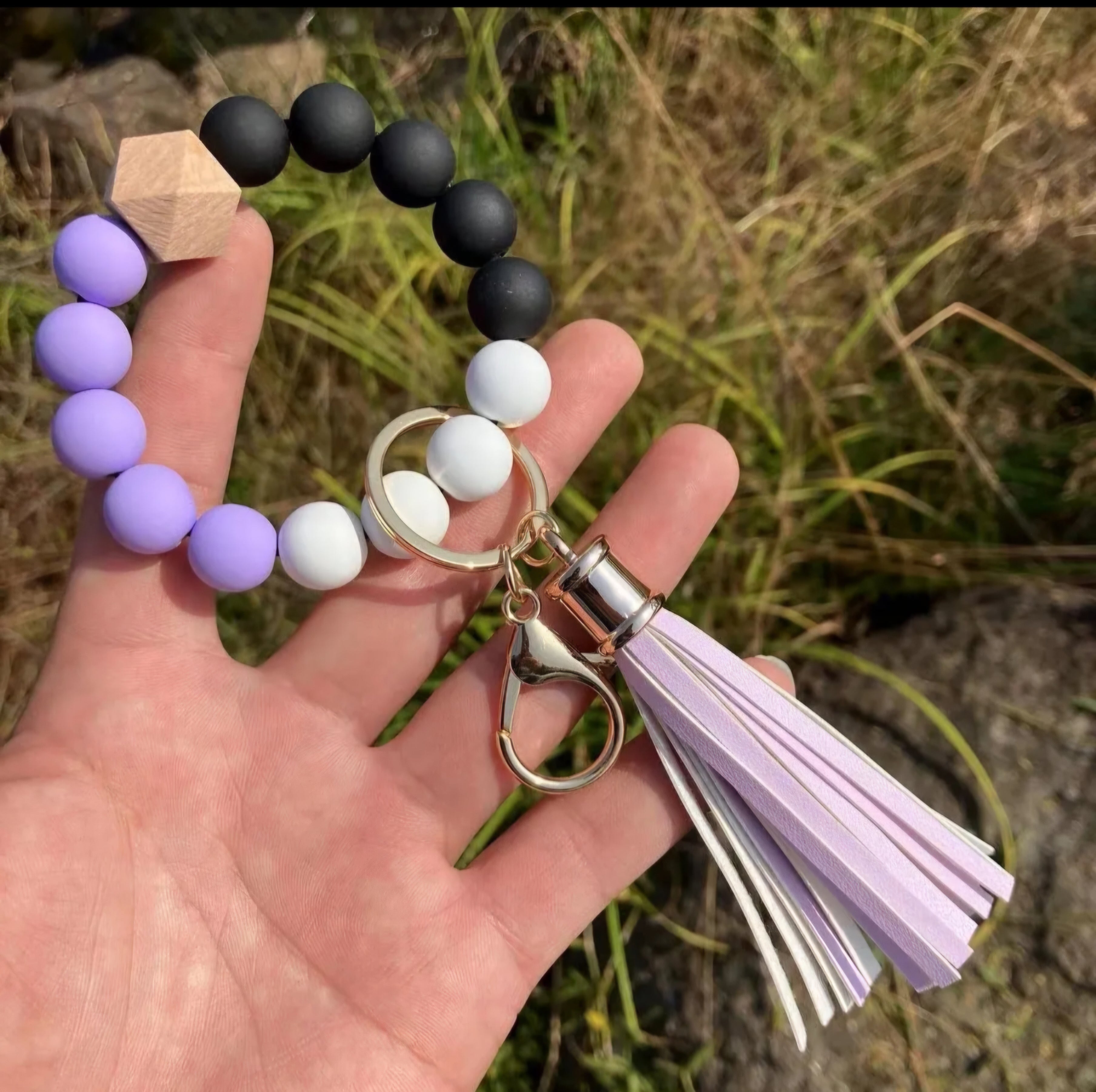 Silicone Beaded Wristlet