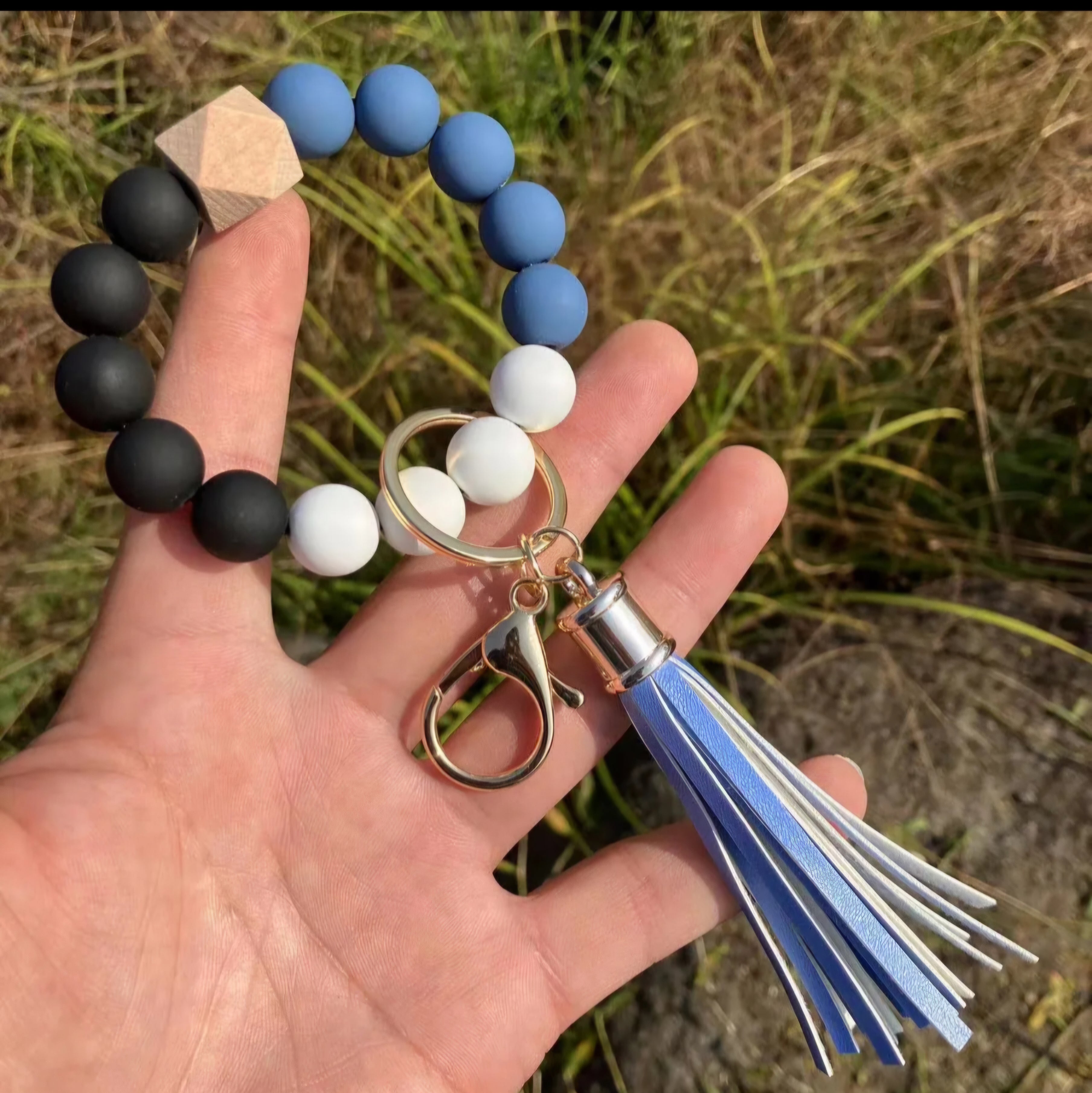 Silicone Beaded Wristlet